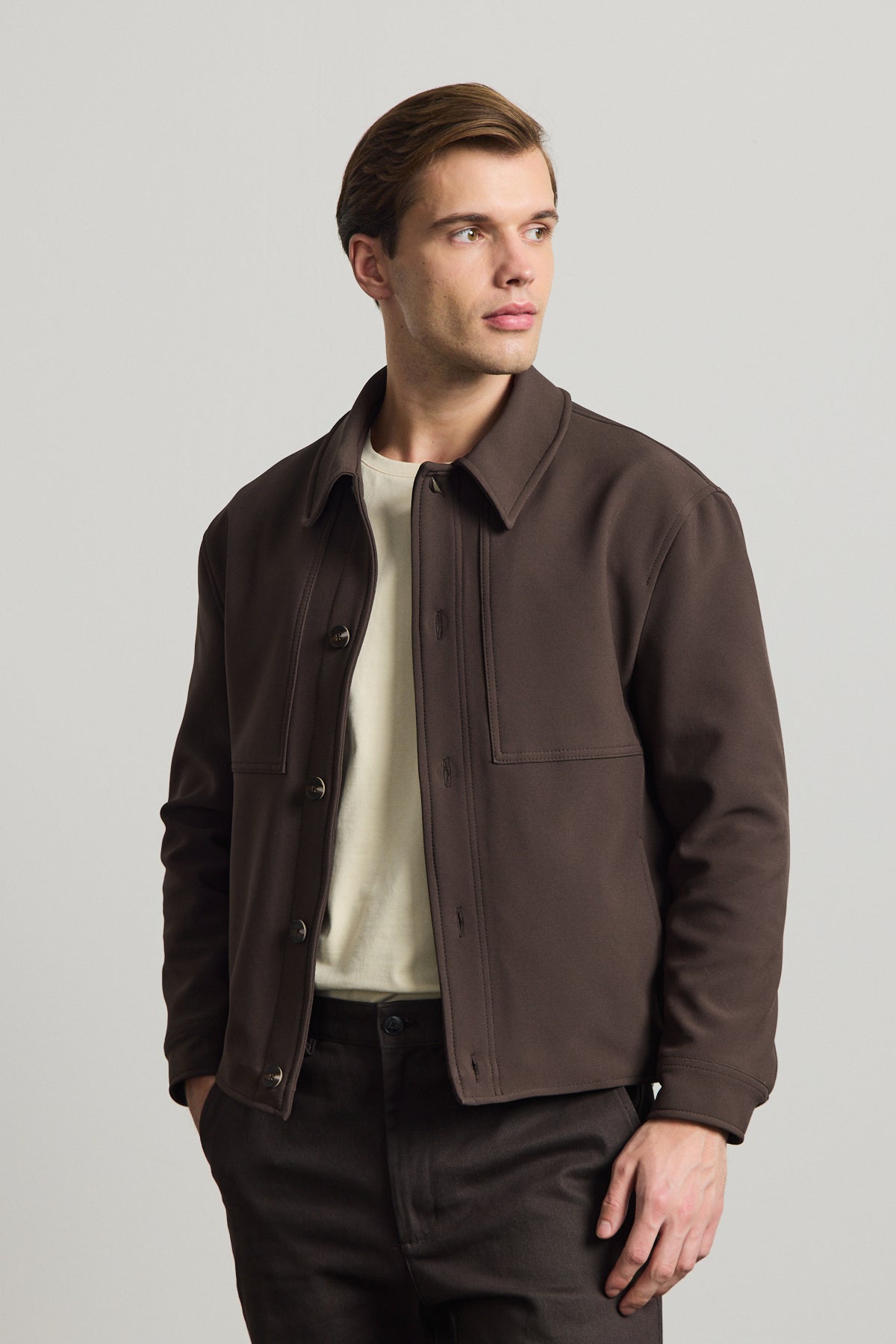 Erkek Yumuşak Dokulu Ceket Kahverengi