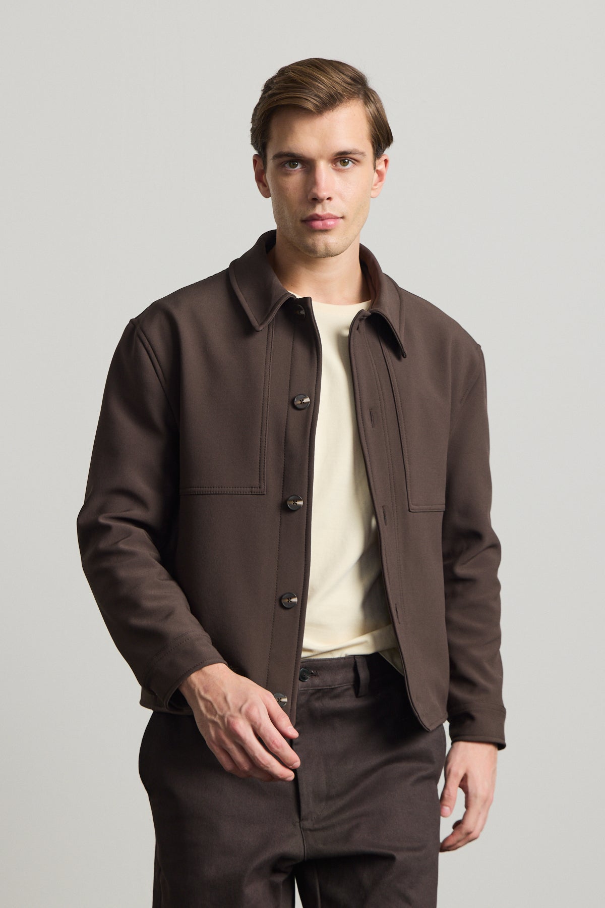 Erkek Yumuşak Dokulu Ceket Kahverengi