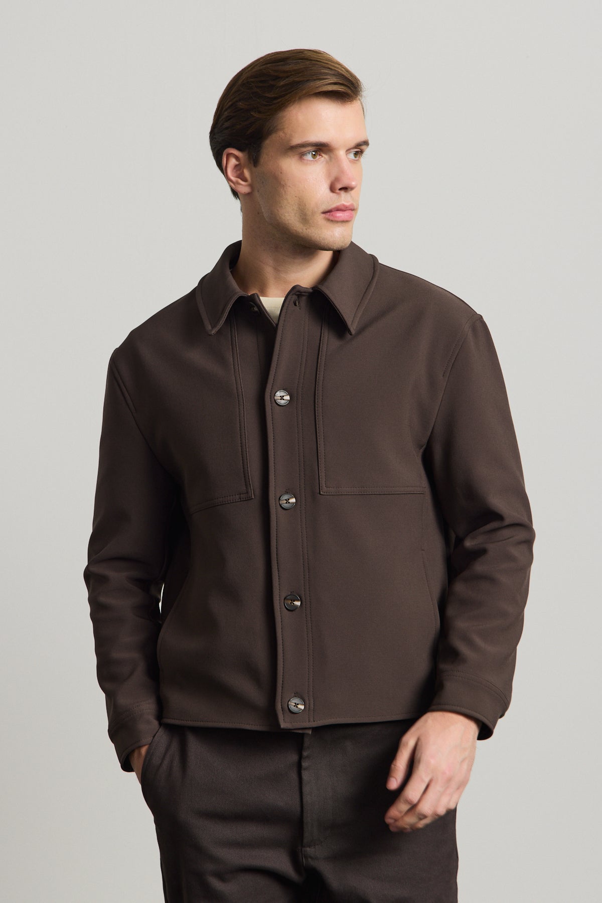 Erkek Yumuşak Dokulu Ceket Kahverengi